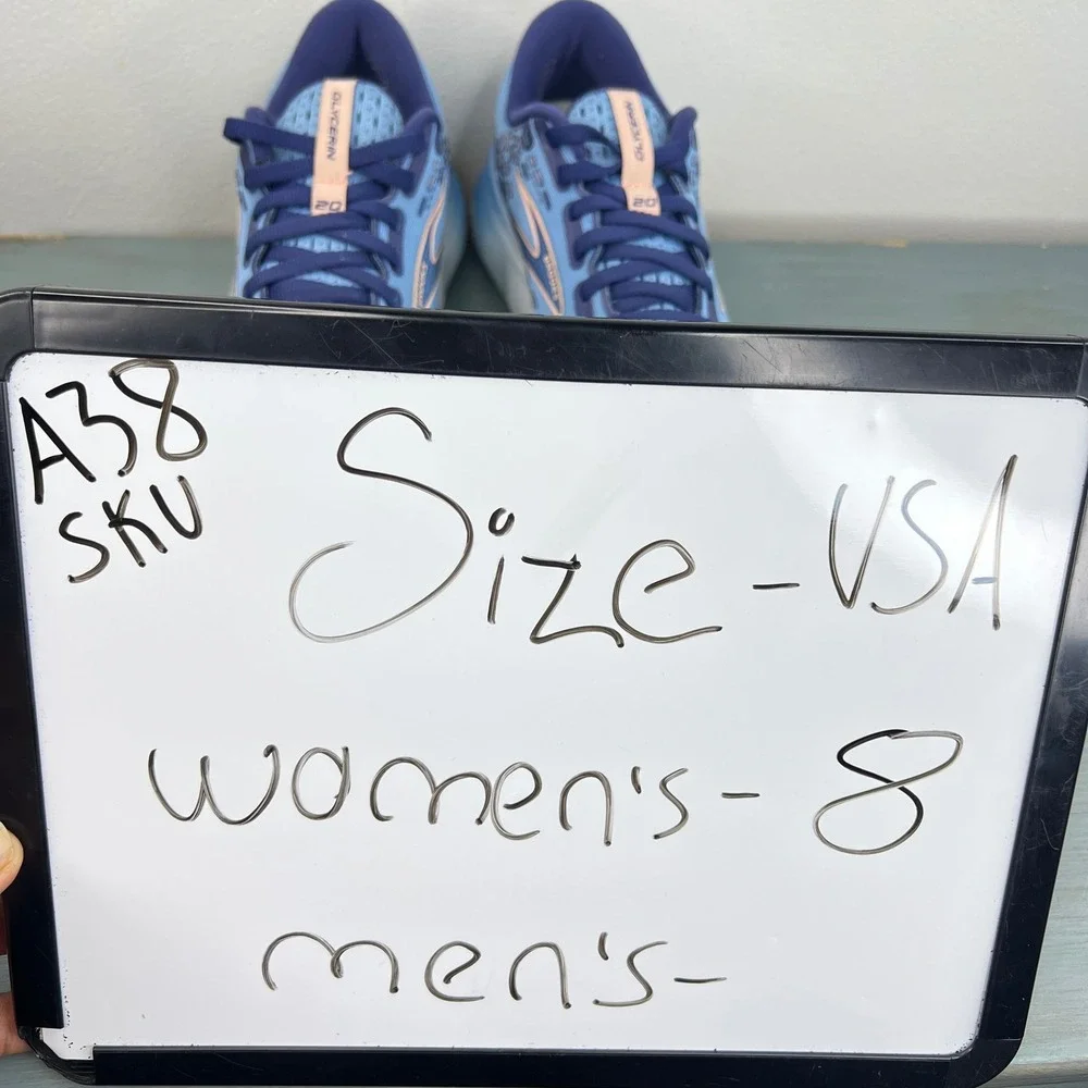 Brooks Glycerin 20 Womens Running Shoes Blue Peach 1203691B478 Size 8 Medium B